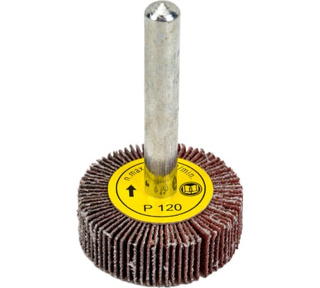 Валик лепестковый со шпинделем (30x10x6 мм; P120) GLOB ЛВШ30x10x6P120