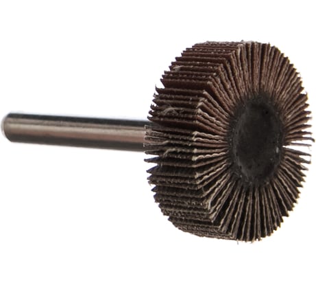 Валик лепестковый со шпинделем (30x10x6 мм; P240) GLOB ЛВШ30x10x6P240