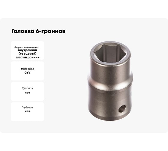 Головка 6-гранная (19 мм; 3/4'') FORCE 56519