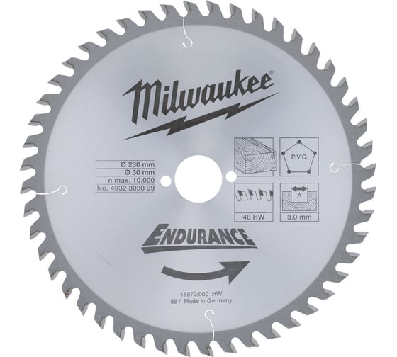 Пильный диск 230x30 мм, Z48 Milwaukee 4932303099 1