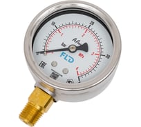 Манометр от 0 до 40 бар из нержавеющей стали, D63 мм, NPT 1/4", штуцер снизу A-Flow G22-S-4N-63A-40bar