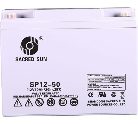 Аккумуляторная батарея SP12-50 50-10 SACRED SUN 00-00000657 1