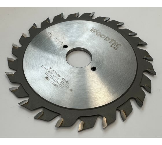 Подрезная пила для форматно-раскроечных станков 125x2.8/3.6x22 мм, Z=12+12 Woodtec ВИ 325888