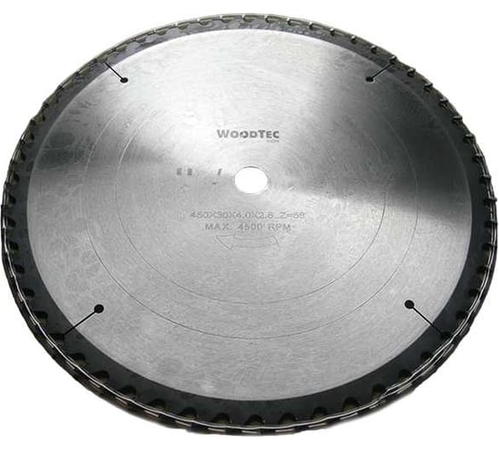 Пила дисковая 450х4/2.8x30 мм, Z56 WZ Woodtec ИН 299135