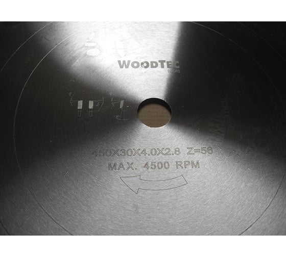 Пила дисковая 450х4/2.8x30 мм, Z56 WZ Woodtec ИН 299135