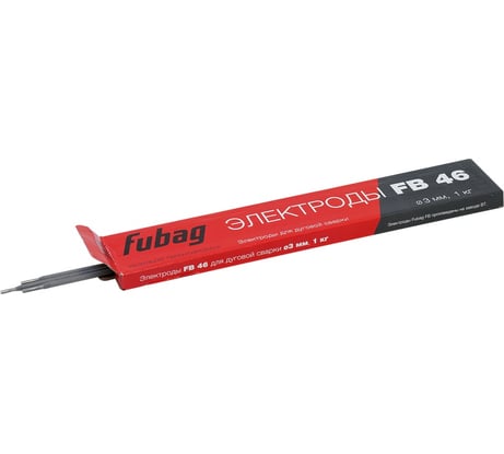 Электрод сварочный с рутилово-целлюлозным покрытием FB 46 (3 мм; 1 кг) FUBAG 38602