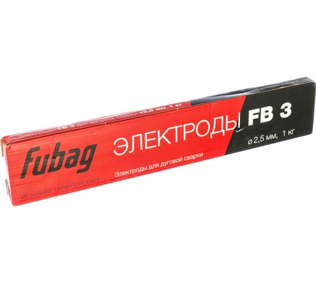 Электрод сварочный с рутиловым покрытием FB 3 (2.5 мм; 1 кг) FUBAG 38604