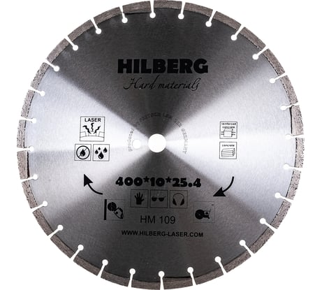 Диск алмазный отрезной Hilberg 400x25.4 Hard Materials Laser HM109
