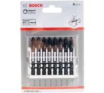 Биты двусторонние ударные Impact Control (PH2/PZ2; 65 мм) 8 шт. Bosch 2608522333