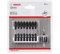 Двухсторонние ударные биты Impact Control (PH2/PZ2; 65 мм; 8 шт.) + магнитная муфта Bosch 2608522334