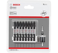 Набор двусторонних ударных бит Impact Control (65 мм; 8 шт.) + магнитная муфта Bosch 2608522345