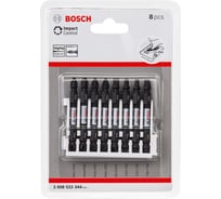 Набор двусторонних ударных бит Impact Control (65 мм; 8 шт.) Bosch 2608522344
