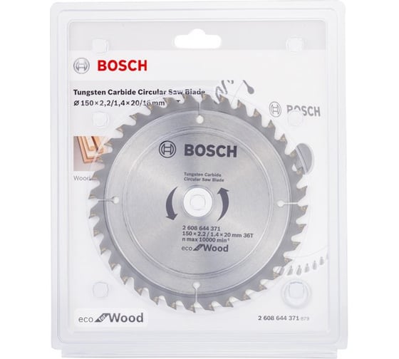 Пильный диск ECO WOOD (150x20 мм; 36T) Bosch 2608644371