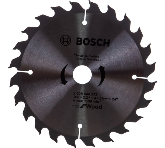Пильный диск ECO WOOD (160x20 мм; 24T) Bosch 2608644373