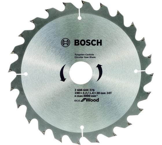 Пильный диск ECO WOOD (160x20 мм; 24T) Bosch 2608644373