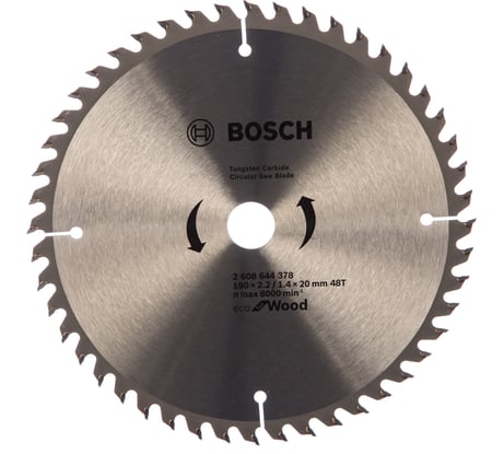 Пильный диск ECO WOOD (190x20 мм; 48T) Bosch 2608644378