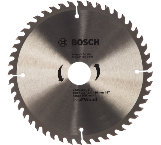Пильный диск ECO WOOD (190x30 мм; 48T) Bosch 2608644377
