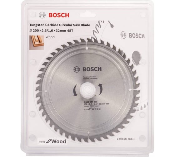Пильный диск ECO WOOD (200x32 мм; 48T) Bosch 2608644380