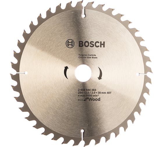Пильный диск ECO WOOD (254x30 мм; 40T) Bosch 2608644383