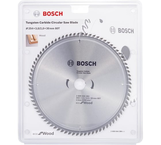 Пильный диск ECO WOOD (254x30 мм; 80T) Bosch 2608644384