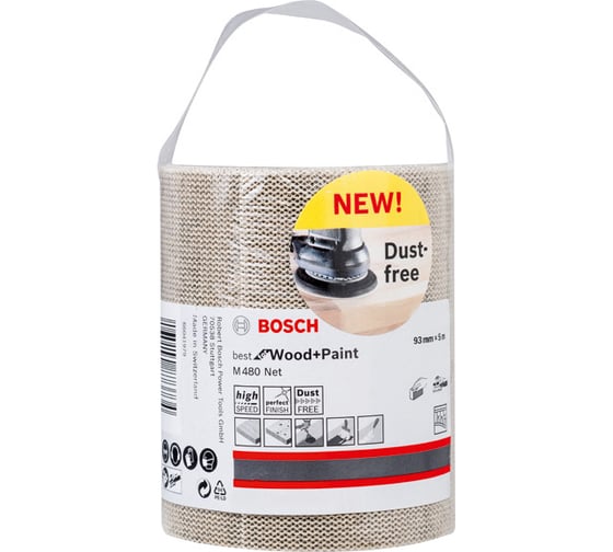 Шлифрулон на сетчатой основе (93х5000 мм; Р120) Bosch 2608621281