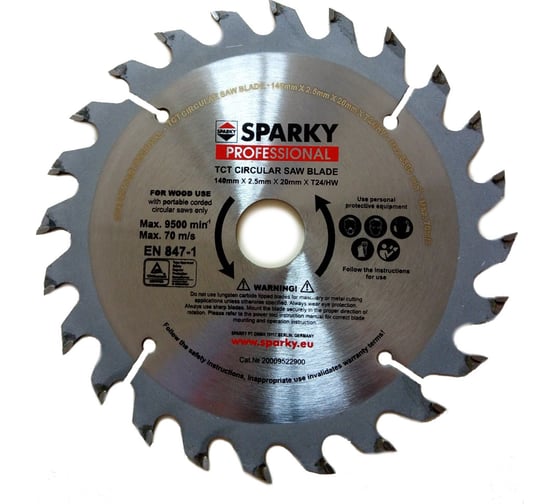 Диск циркулярный по дереву (140x2.5х20 мм; T24) SPARKY 20009522900 1