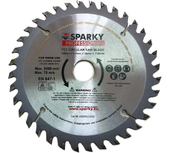 Диск циркулярный по дереву (140x2.5х20 мм; T36) SPARKY 20009523000 1