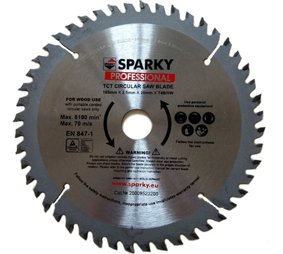 Диск циркулярный по дереву (165х2.5x20 мм; T36) SPARKY 20009523100 1