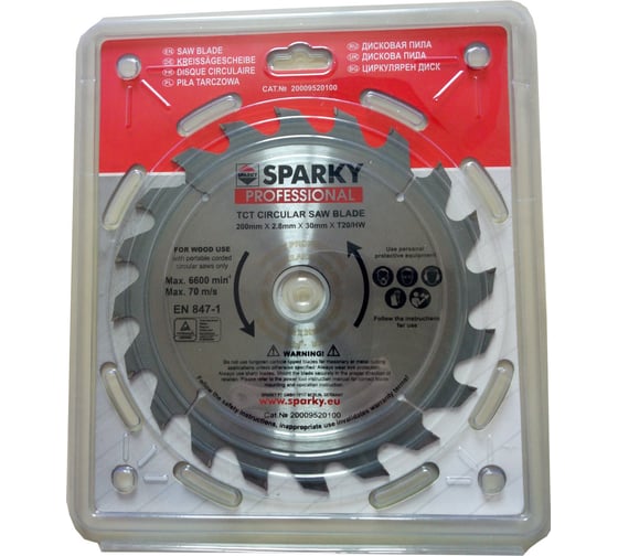 Диск циркулярный по дереву (200х2.8х30 мм; T20) SPARKY 20009520100 1