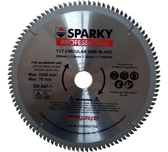 Диск циркулярный по дереву (250х2.8x30 мм; T100) SPARKY 20009521700 1