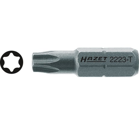 Бита(насадка) HAZET 1/4" torx T30, 25 мм с отверстием H 2223-T30