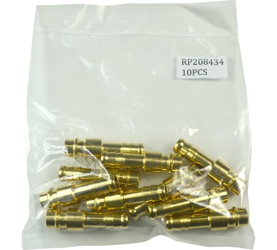 Соединение быстроразъемное (10 шт; папа – елочка 9 мм; латунь) HUBERTH RP208434
