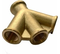 Муфта прямая - разветвитель на 3 выхода (5 шт; 4хF1/4; латунь) HUBERTH RP208353