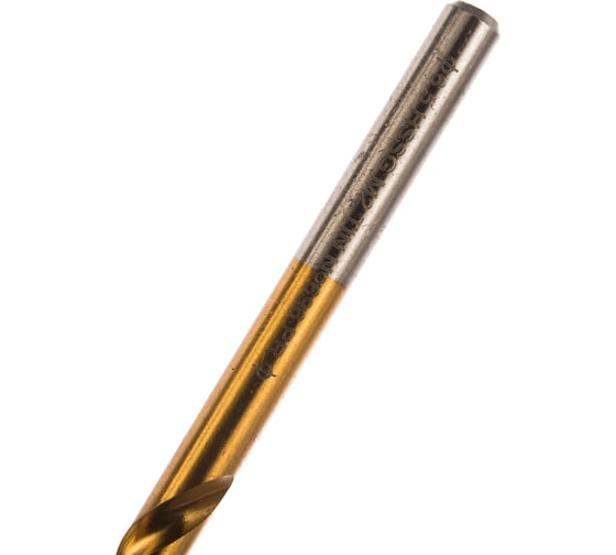 Сверло по металлу удлин Профоснастка 6,5 мм HSS M2 TIN/135 DIN 340, 10 шт., №696 30206056