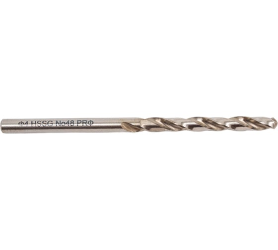 Сверло по металлу Профоснастка 4 мм HSS-G 4341/118 DIN 338., 10 шт., №48 30101048