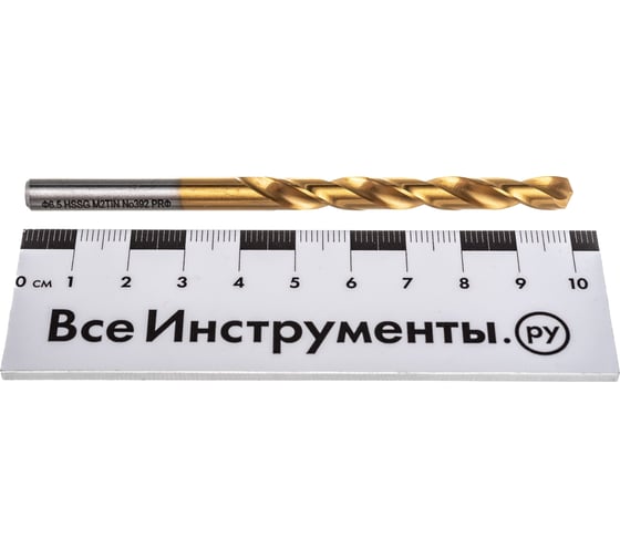 Сверло по металлу Профоснастка 0,5 мм HSS M2 TIN/135 DIN 338, 10 шт., №327 30202007