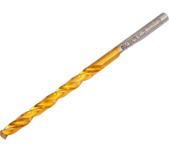 Сверло по металлу Профоснастка 3,8 мм HSS M2 TIN/135 DIN 338, 10 шт., №365 30202045
