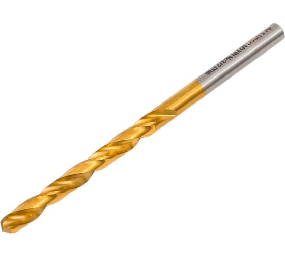 Сверло по металлу Профоснастка 4,5 мм HSS M2 TIN/135 DIN 338, 10 шт., №372 30202052