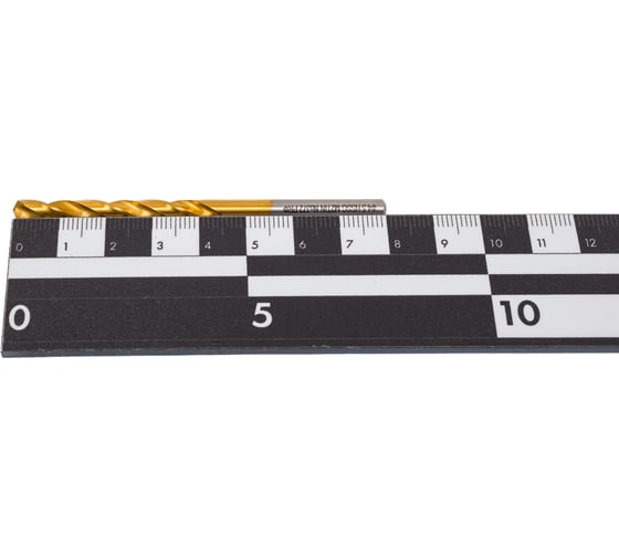 Сверло по металлу Профоснастка 4,5 мм HSS M2 TIN/135 DIN 338, 10 шт., №372 30202052