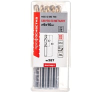Сверло по металлу Профоснастка 6,7 мм HSS M2 TIN/135 DIN 338, 10 шт., №394 30202074