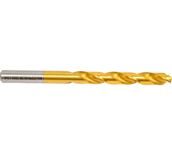 Сверло по металлу Профоснастка 10,1 мм HSS M2 TIN/135 DIN 338, 6 шт., №428 30202108