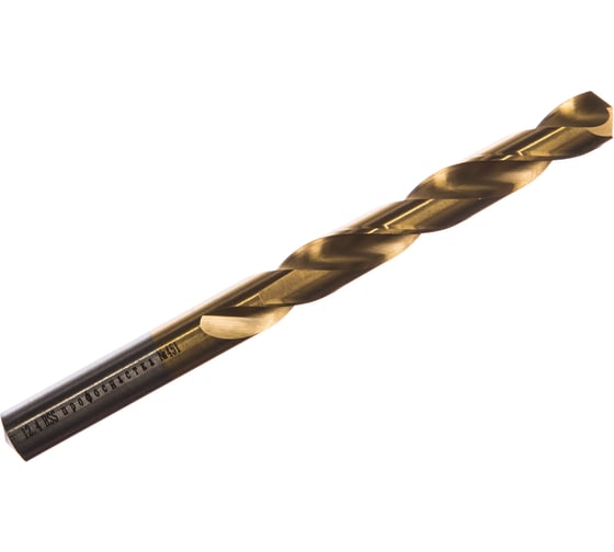 Сверло по металлу Профоснастка 12,4 мм HSS M2 TIN/135 DIN 338, 5 шт., №451 30202131