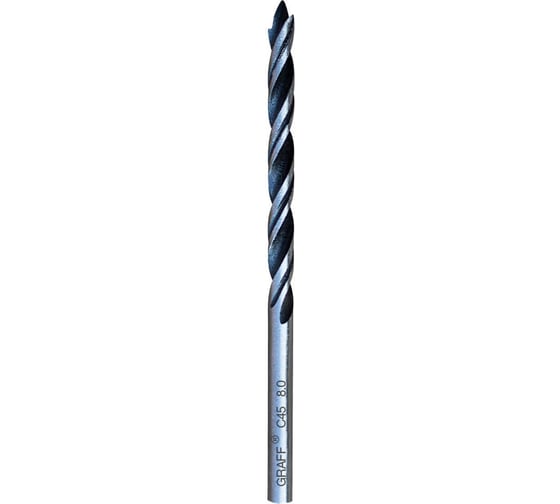 Cверло по дереву cпиральное 8x117 мм в блистере GRAFF 7680117 1
