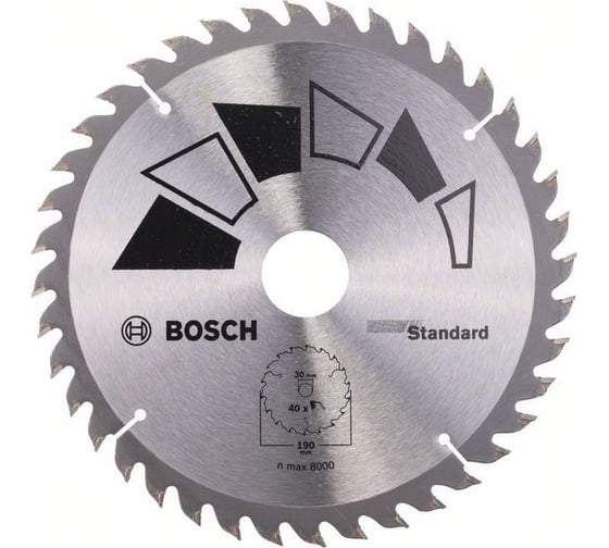 Пильный диск STANDARD GT WO H 190x30-40 Bosch 2609256821