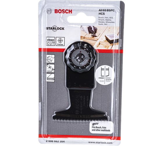 Погружное полотно AIZ 65 BSC по дереву 1 шт. Bosch 2608662354