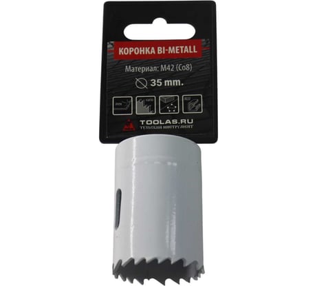 Коронка Bi-Metall 35 мм, М42 Со8% TOOLAS 00006814
