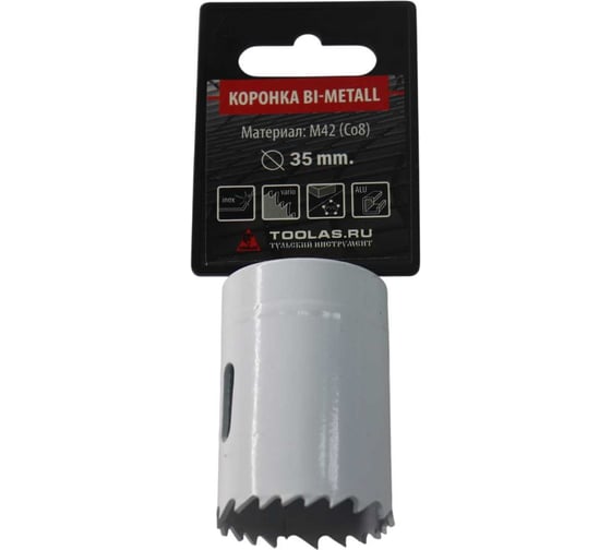 Коронка Bi-Metall 35 мм, М42 Со8% TOOLAS 00006814
