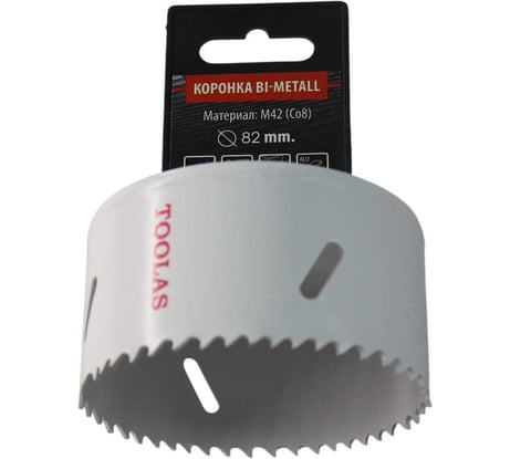 Коронка Bi-Metall 82 мм, М42 Со8% TOOLAS 00006918
