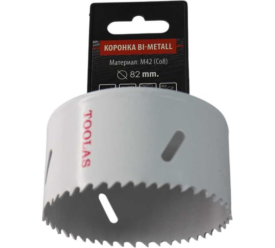 Коронка Bi-Metall 82 мм, М42 Со8% TOOLAS 00006918