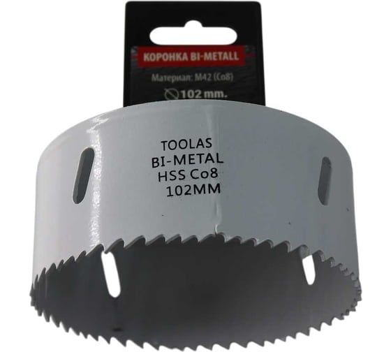 Коронка Bi-Metall 102 мм, М42 Со8% TOOLAS 00007188